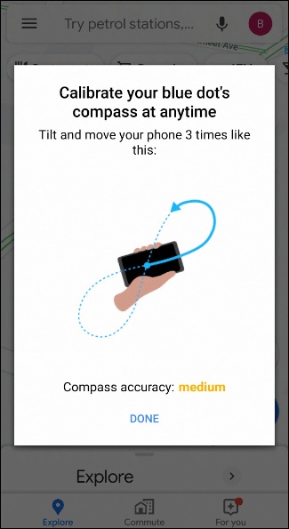 Calibrating maps on android device