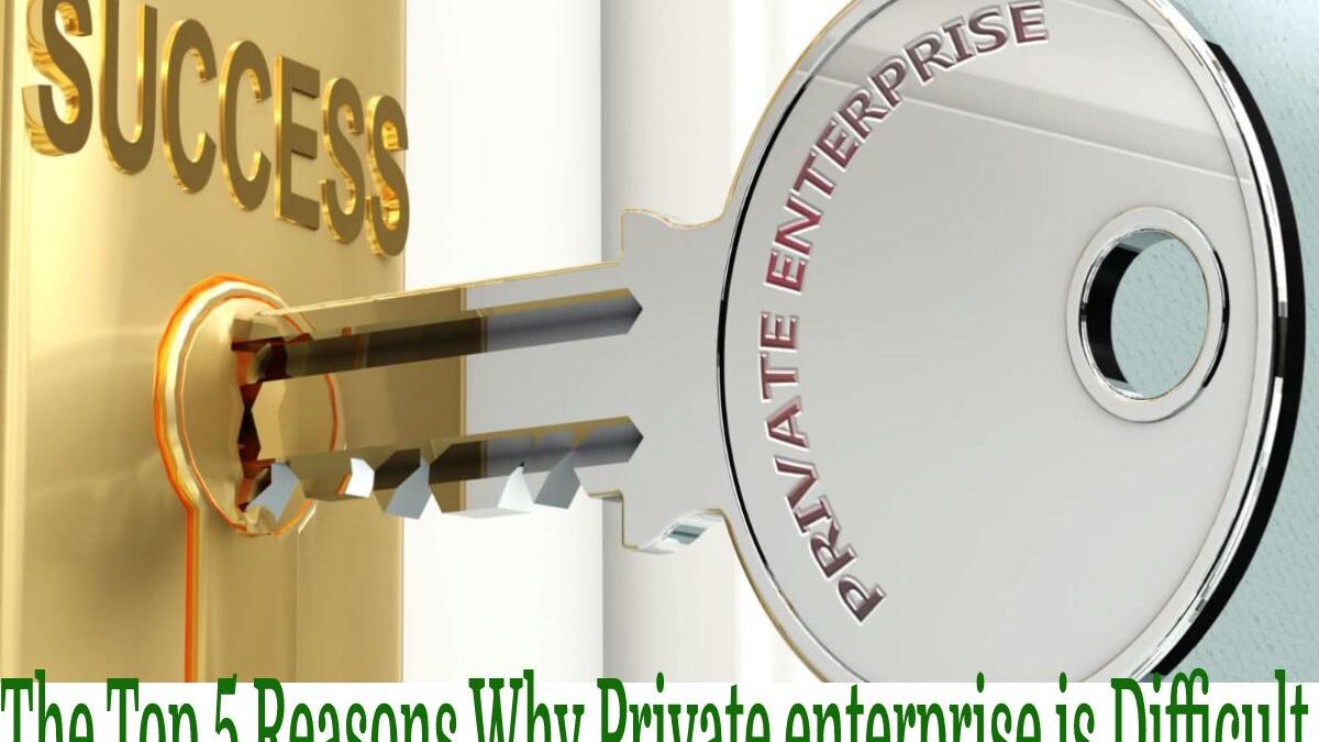 The Top 5 Reasons Why Private enterprise is Difficult