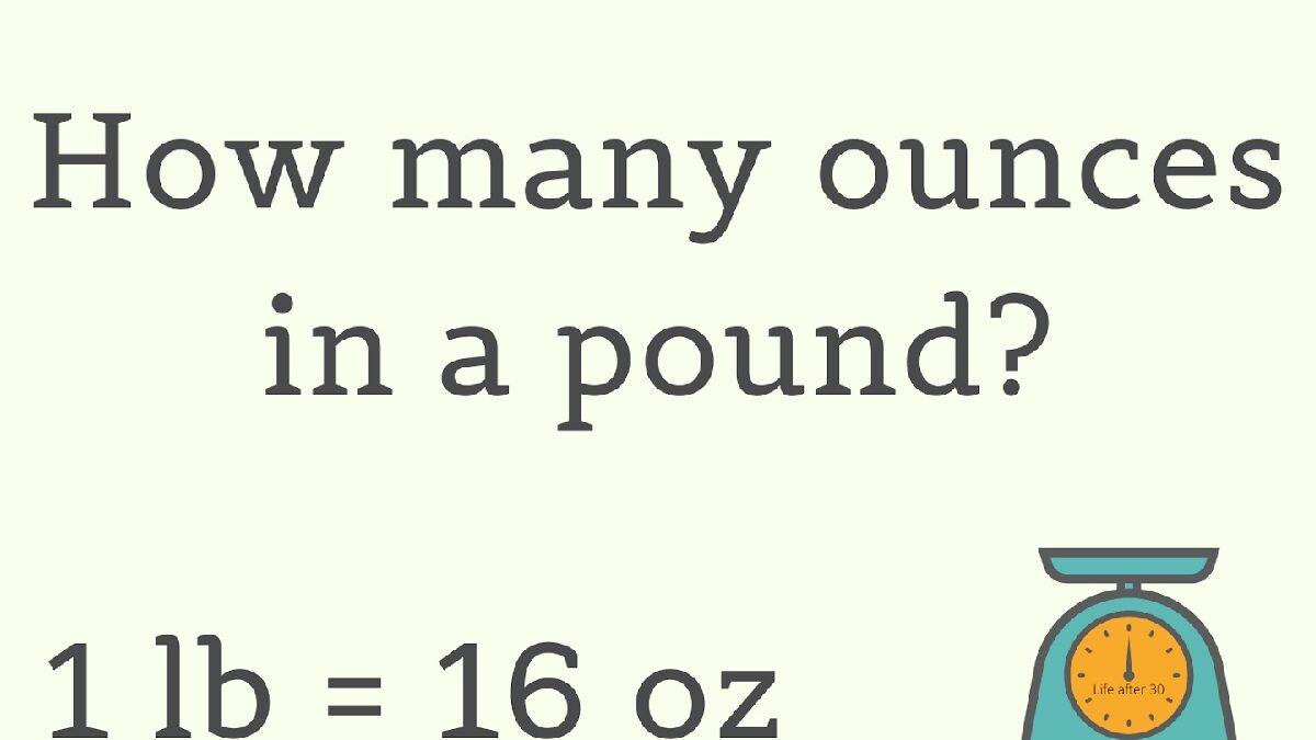 How Many Ounces In A Pound 