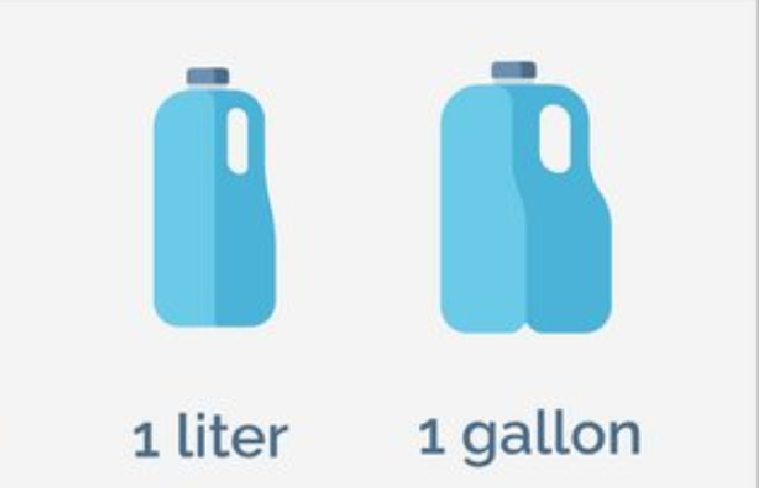 how many litera in a gallon
