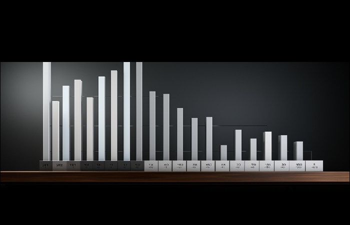 Gray bar chart examples against a black background showing common mistakes in drawing bar charts